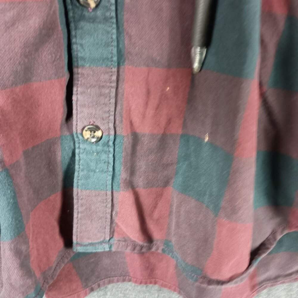 Vans Plaid  Flannel Shirt Classic Fit Mens L Red Black Grunge Skater 90s - Picture 6 of 10
